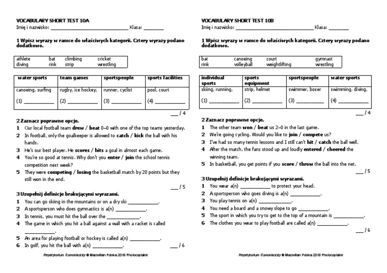vocab-short-test-unit-10a-10b-pdf-entertainment-sports-rules-and