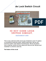 10 Key Code Lock Switch Circuit