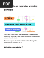 Fixed Voltage Regulator Working Principle