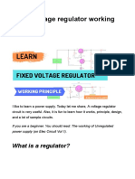 Fixed Voltage Regulator Working Principle