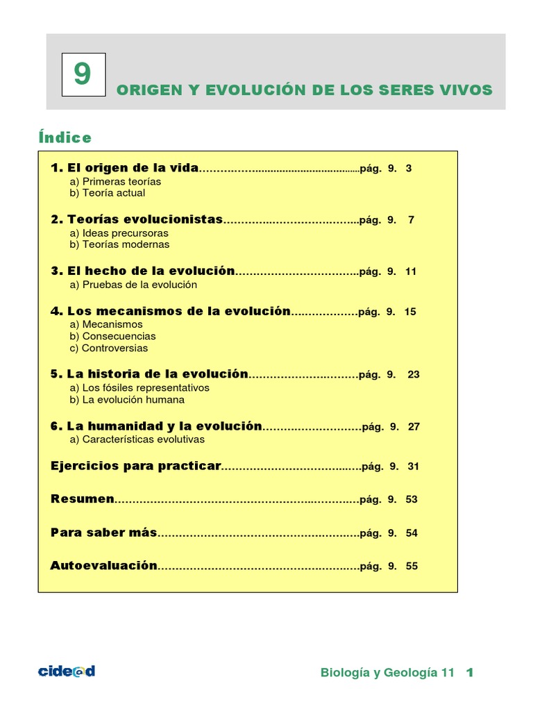 Teorias de La Evolucion PDF Evolución Gene