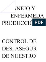 Mamneo y Control de Plagas y Enfermedades