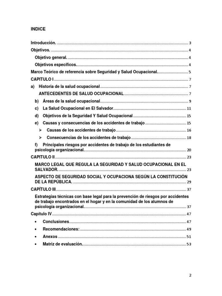 Seguridad y Salud Ocupacional en El Salvador | PDF | Seguridad y salud ...