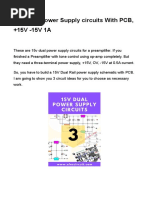 Dual 15V Power Supply Circuits With PCB+15V 15V 1A