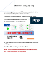 5 Tone Control Circuits Using Op Amp NE5532