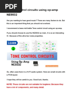 5 Tone Control Circuits Using Op Amp NE5532