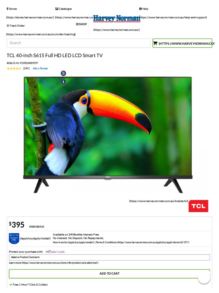 Buy TCL 40Inch S615 Full HD LED LCD Smart TV Harvey Norman AU PDF