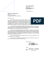 J.T. Torrefiel Cover Letter Application For Item Assignment September 2022