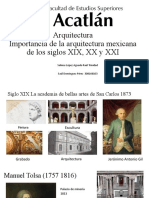 Importancia de La Arquitectura Mexicana de Los Siglos XIX, XX y XXI