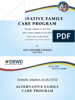 ALTERNATIVE FAMILY CARE PROGRAM