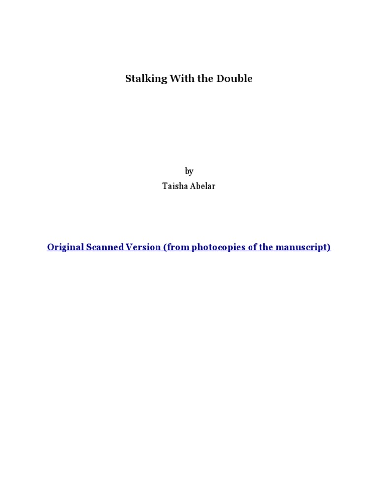 Taisha Abelar Stalking With The Double OCR CorrectedV0.1 PDF