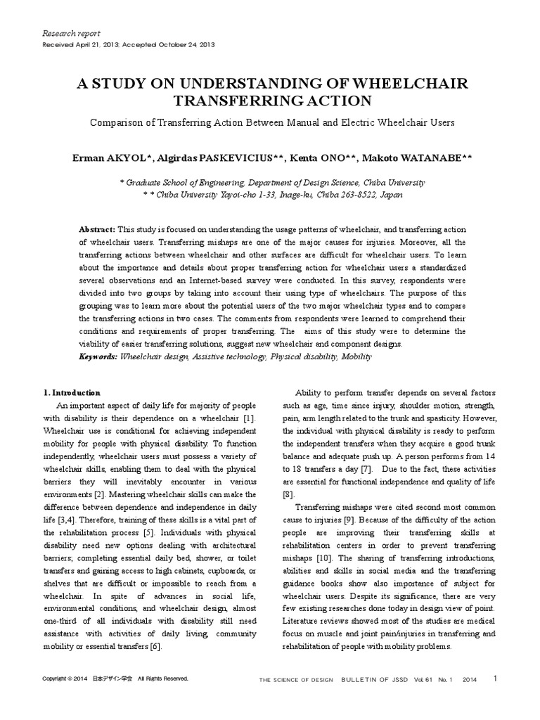 Materials Engineering PDF Wheelchair Physical Therapy