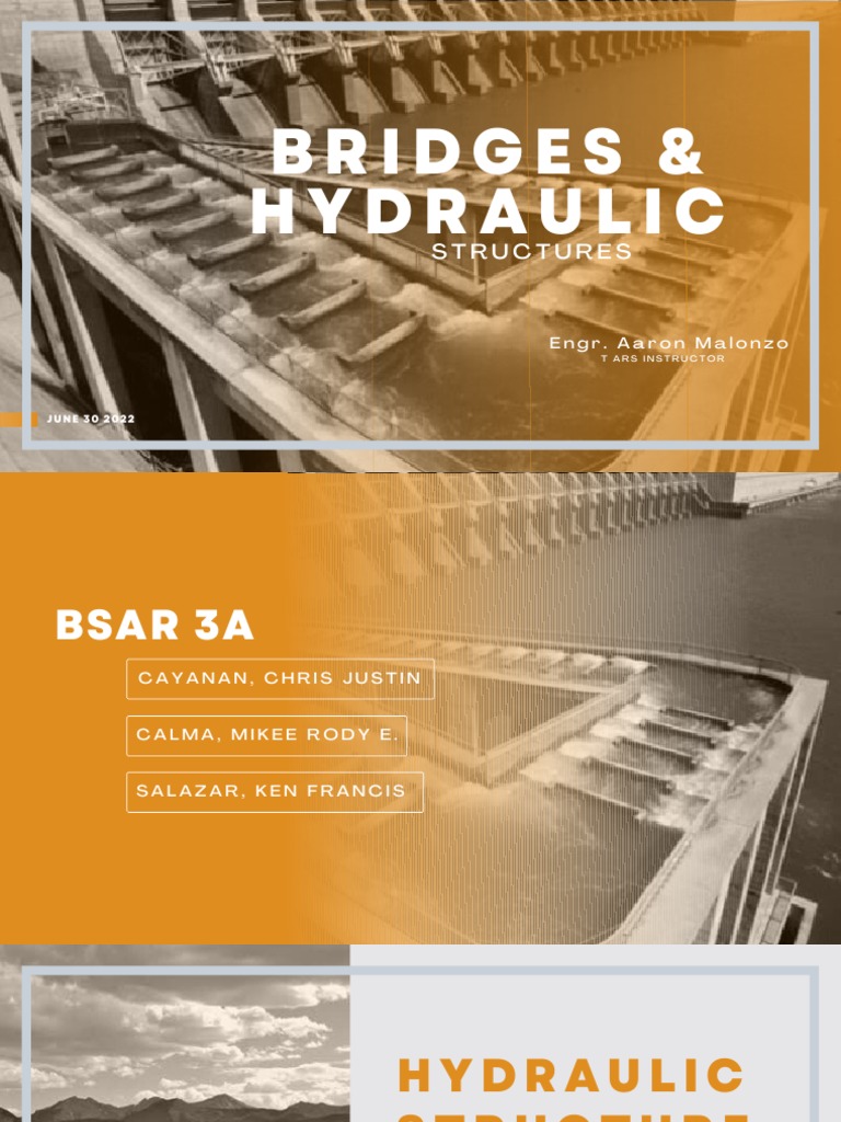 Bridges & Hydraulic Structures PDF Bridge Dam