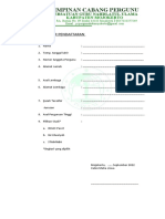 Formulir Pendaftaran PG - Paud
