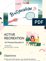 Q4 PE9 Active Recreation