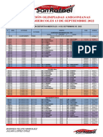 Programación O. A. Miercoles 14 de Setiembre 2022