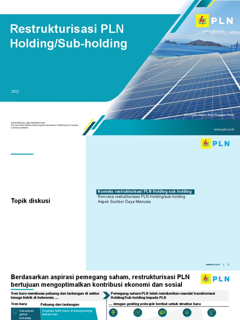 Restrukturisasi PLN: Holding dan Sub-holding | PDF