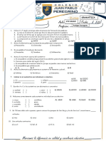 Examen Mensual Gramática 4to Grado