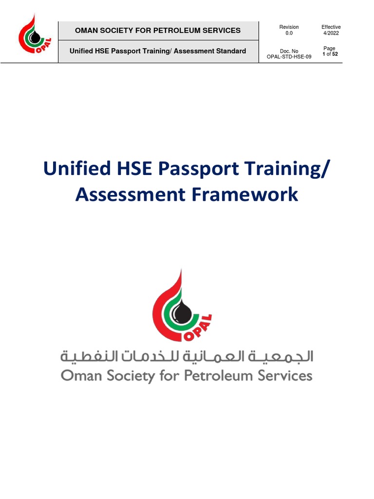 Unified HSE Passport Framework | PDF | Audit | Evaluation