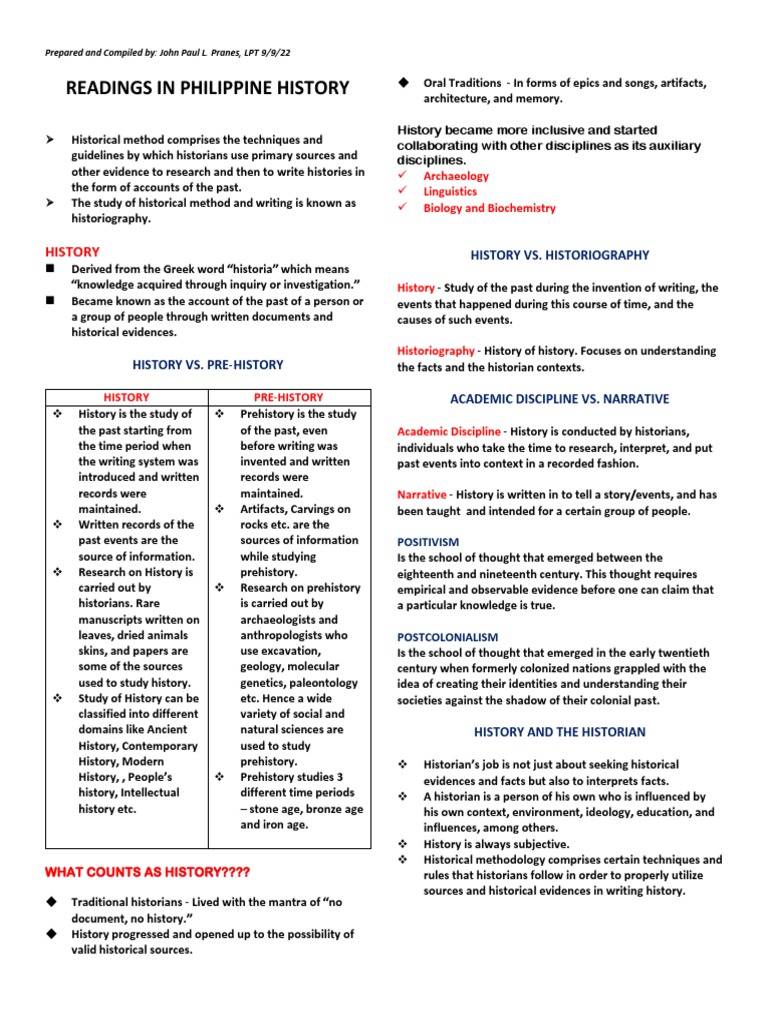 Understanding Philippine History Methods | PDF | Primary Sources ...