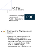 EMAN 003 Part 1 Operations Management