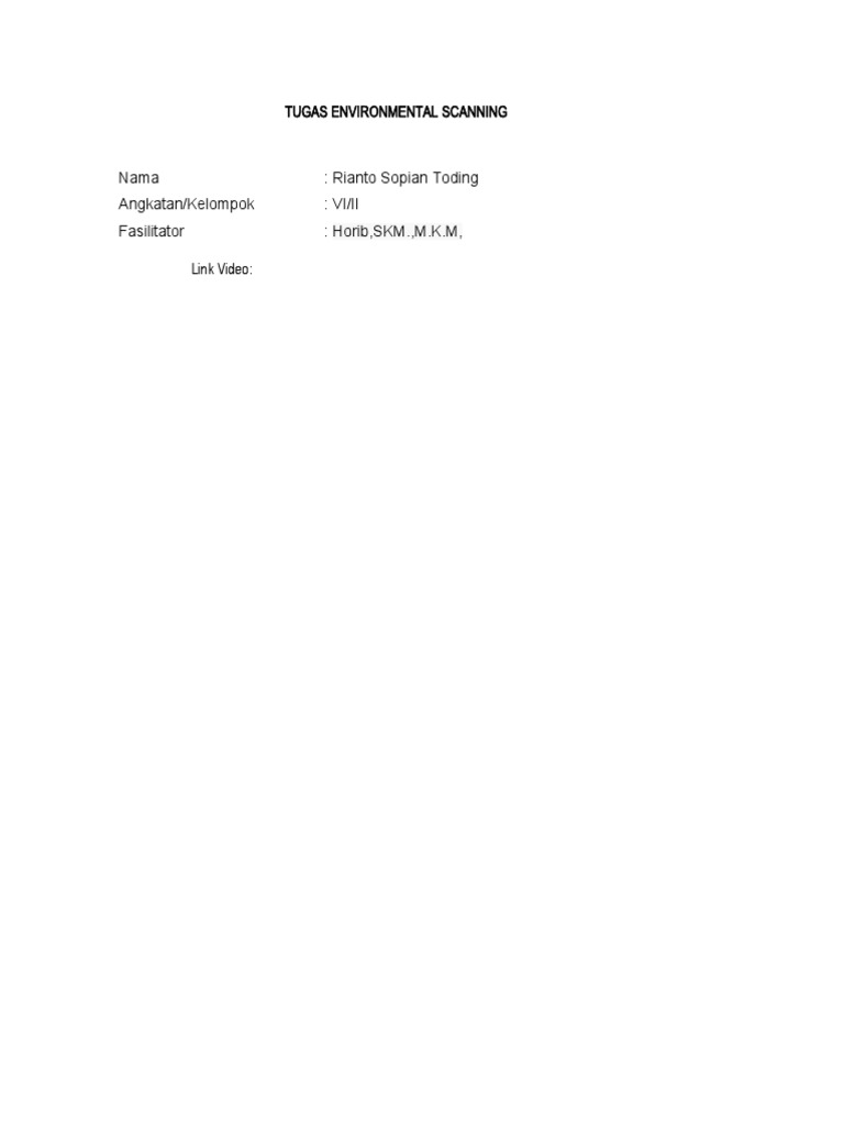 Environmental Scanning PDF