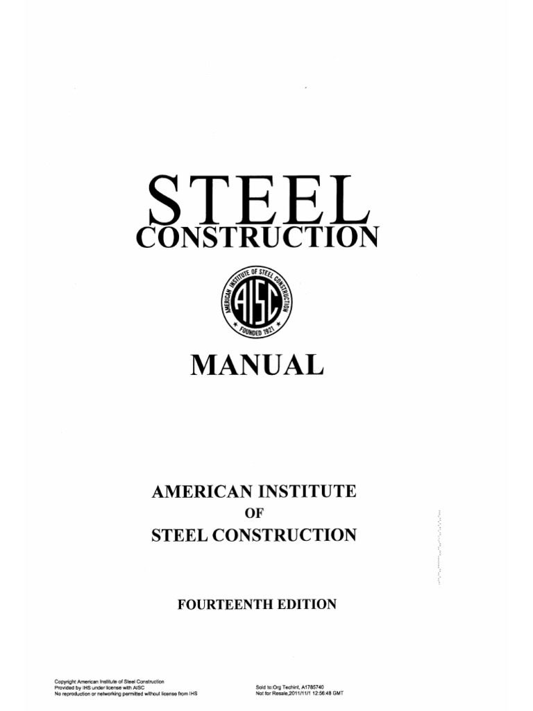 AISC Steel Section Tables PDF