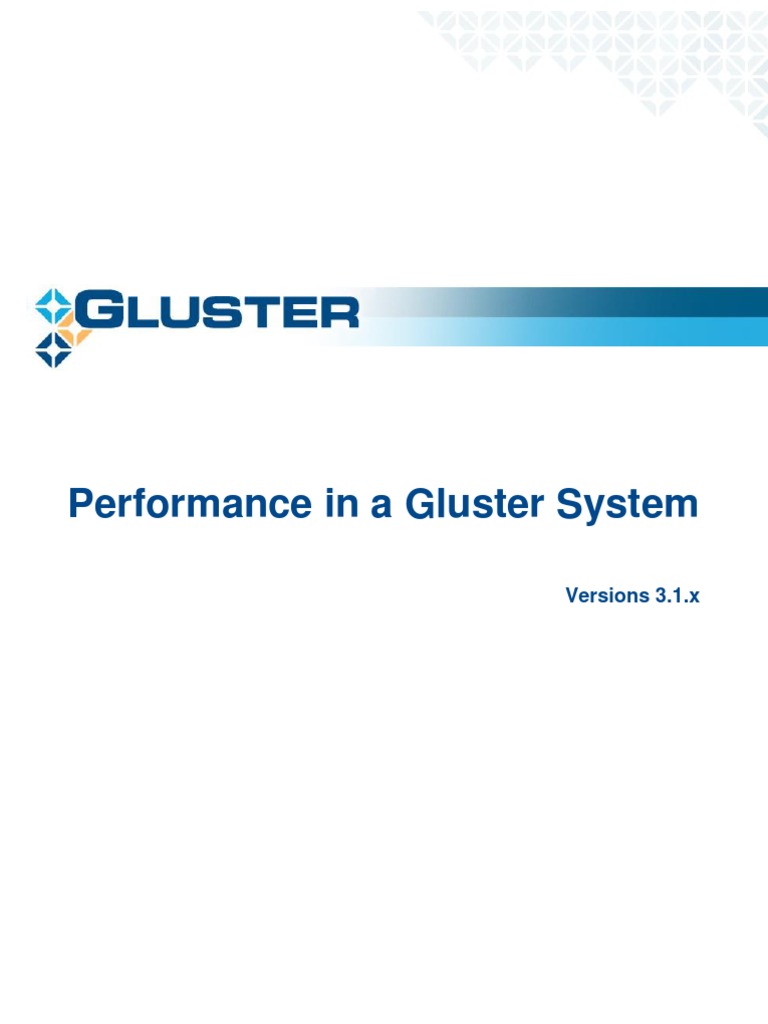 Performance in A Gluster Systemv6F | PDF | Computer Cluster | Scalability