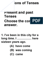 Multiple-Choice - Past Tenses