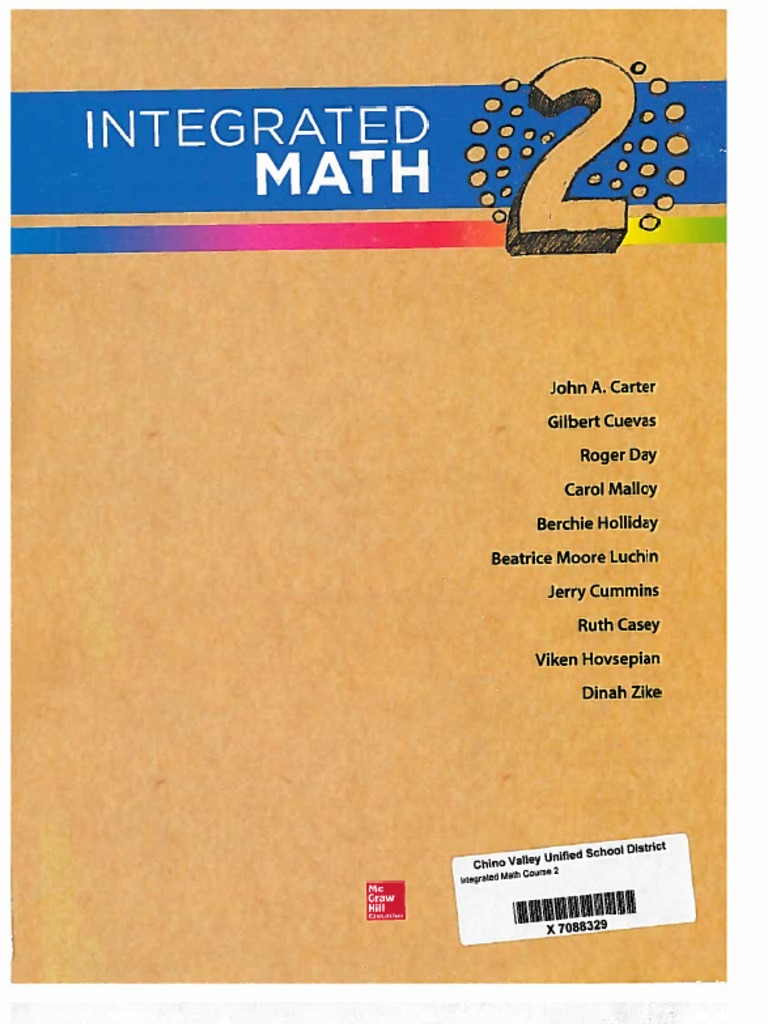 Integrated Math Int Math 2 - Text Book - CH 1-10 | PDF