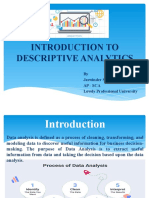 Introduction To Descriptive Analytics