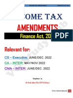 Income Tax Amendments by Finance Act, 2021 Relevant For JUNE 2022