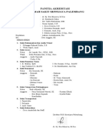 Panitia Akreditasi RS Sriwijaya Oktober