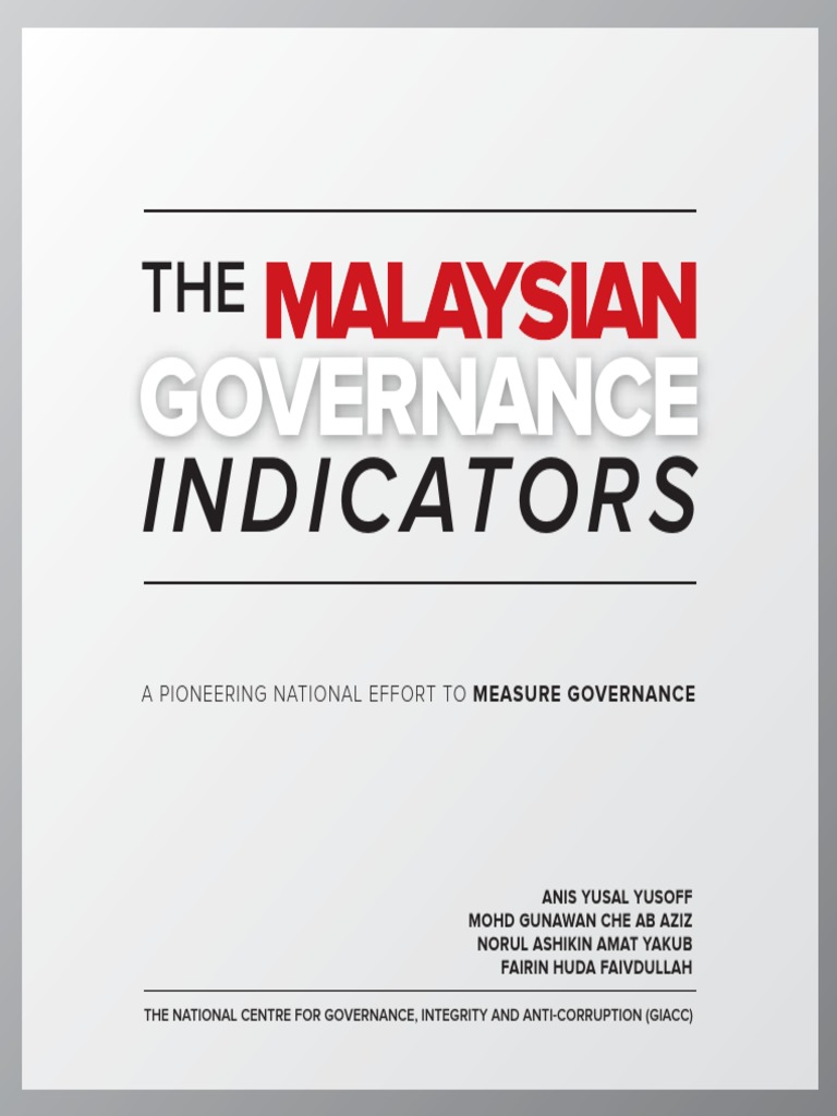 The Malaysian Governance Indicator PDF Governance Good Governance
