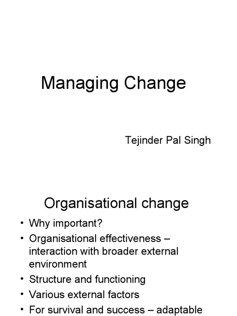 Effective Strategies for Organizational Change | PDF | Design ...