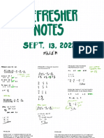 REFRESHER NOTES MATH Day 1