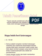 Teknik Pemeriksaan Saksi