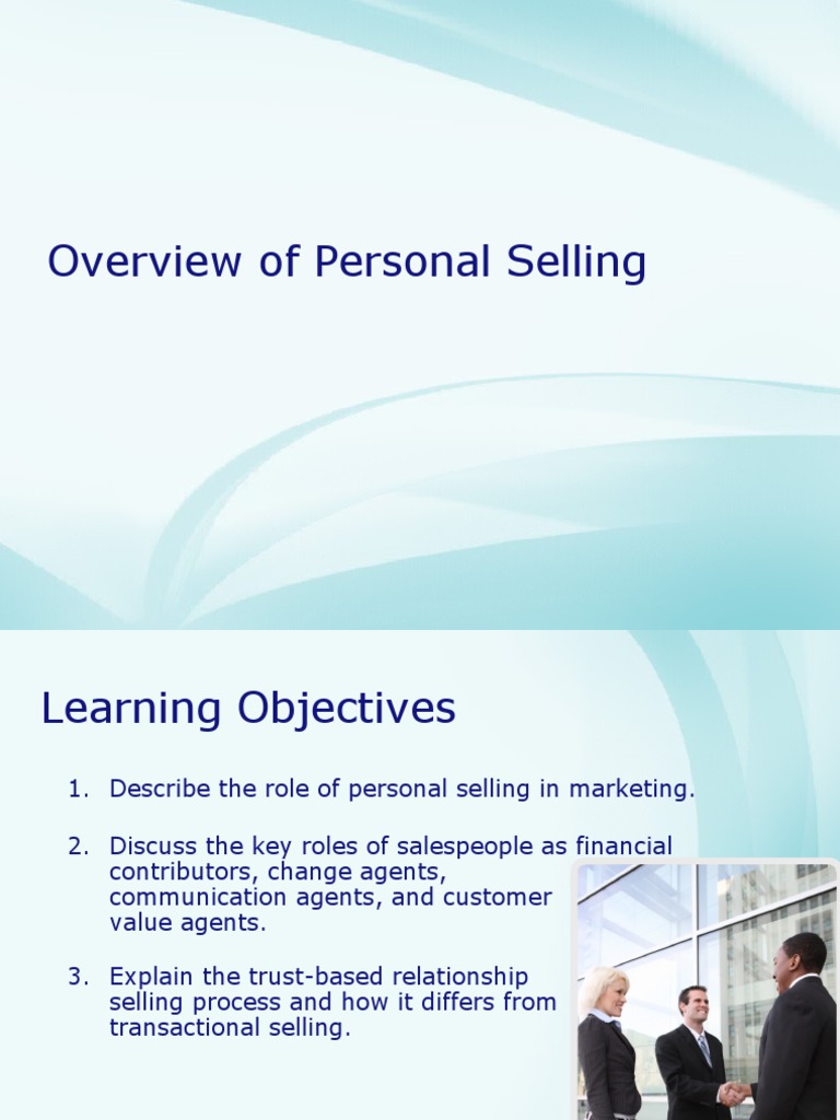 Overview of Personal Selling Strategies | PDF | Sales | Marketing
