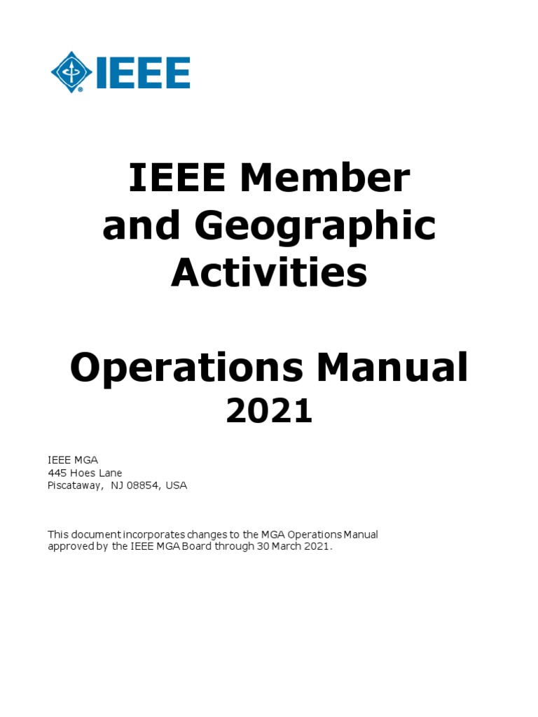 MGA Operations Manual 2021.3.30 FINAL | PDF | Institute Of Electrical ...