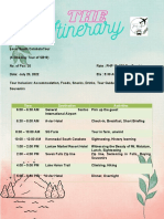 ITINERARY Local & International