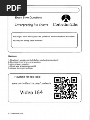 Pie Chart Drawing Corbettmaths
