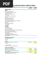 Sample Bank Modeling Template