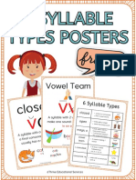 6 Syllable Types Posters