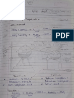 Chemistry Lesson - Nitric Acid Handwritten Notes