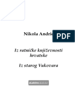 Andric Iz Ratnicke Knjizevnosti Iz Starog Vukovara