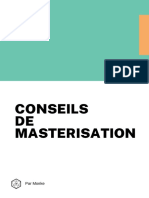 Conseils de Masterisation