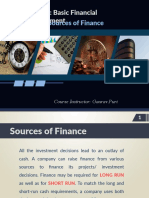 Sources of Finance