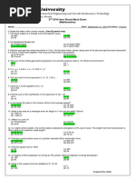 2nd Departmental Mock Exam (Mathematics) Answer Key