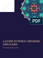 Guide To Public Speaking For Ulama