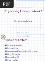 Programming Python Lecture 2